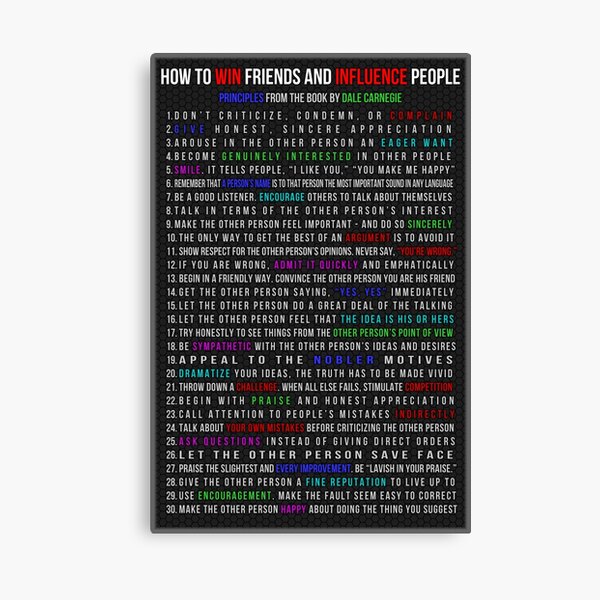 How to Win Friends and Influence People Canvas Print