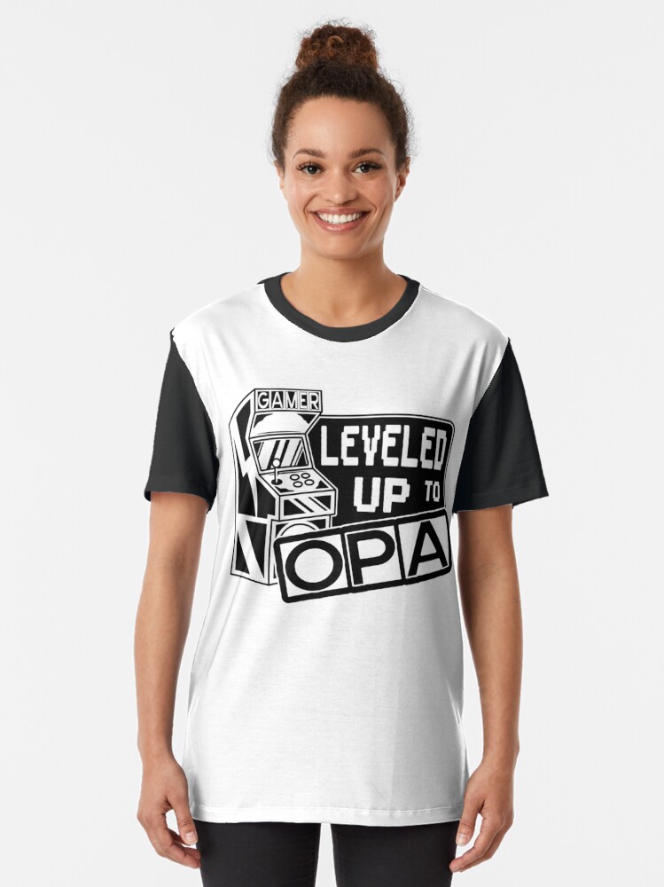 Alternative Ansicht von Leveled up to Opa Grafik T-Shirt