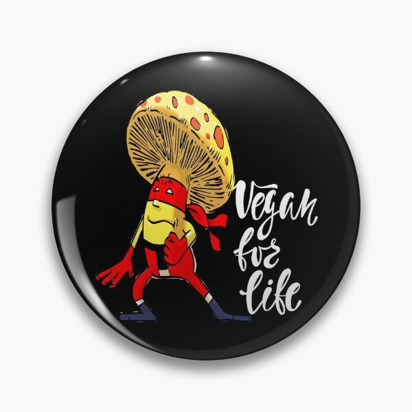 Item preview, Vegan for Life Super Ninja Mushroom Mixed Martial Arts MMA Superhero designed and sold by ProjectX23.