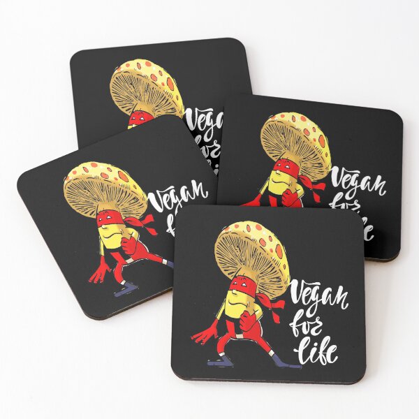 Item preview, Vegan for Life Super Ninja Mushroom Mixed Martial Arts MMA Superhero designed and sold by ProjectX23.