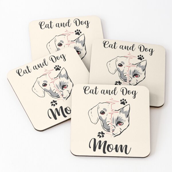 Item preview, Cat And Dog Mom Cat Dog Heartbeat designed and sold by OnepixArt.