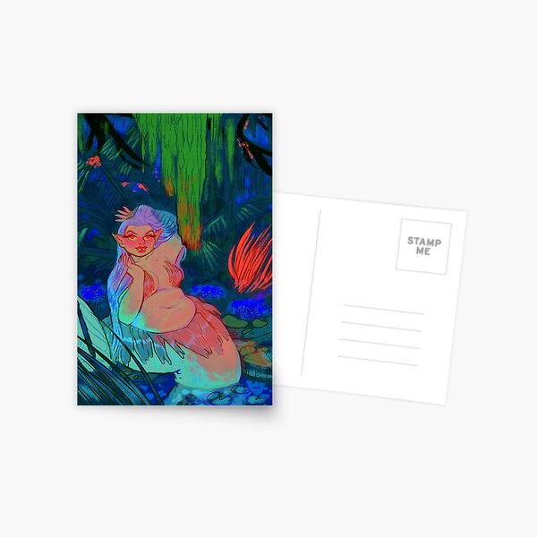 Chubby Mermaid Postcard