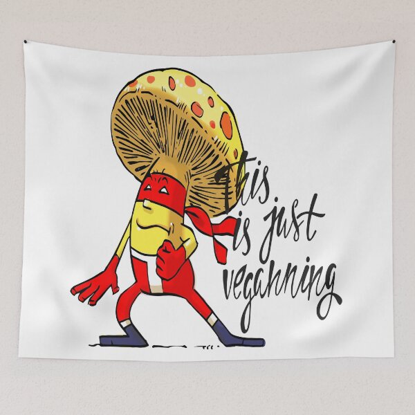 Item preview, This is Just Veganning Super Ninja Mushroom Mixed Martial Arts MMA Superhero designed and sold by ProjectX23.