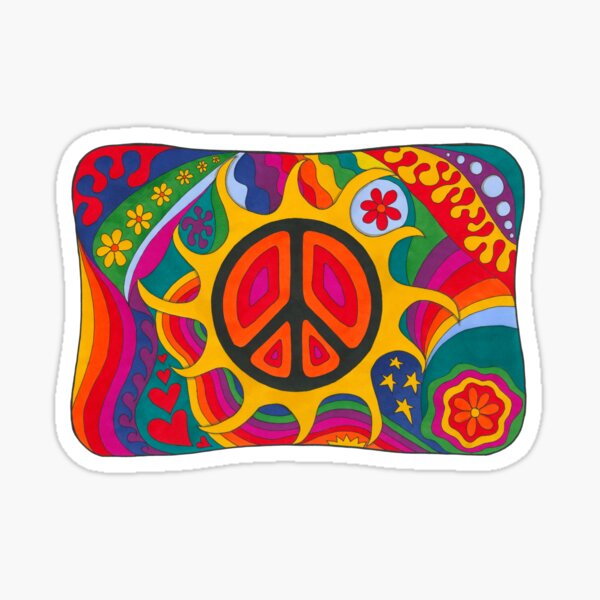 Item preview, Psychedelic Flaming Peace designed and sold by Kellie Espie Art.