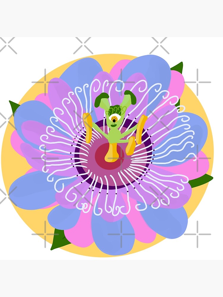 "Passion Flower Illustration" Poster for Sale by GabbyFreitas Redbubble