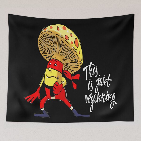 Item preview, This is Just Veganning Super Ninja Mushroom Mixed Martial Arts MMA Superhero designed and sold by ProjectX23.