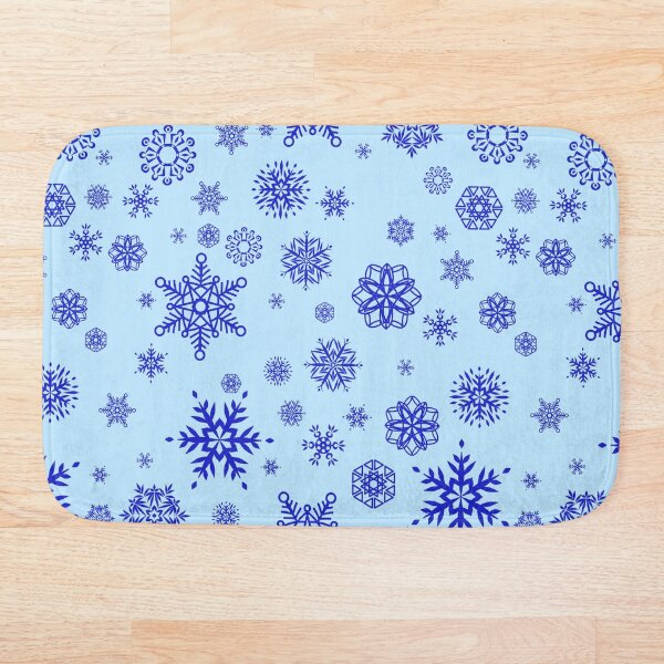 Item preview, Dark Blue Snowflakes - Light Blue Background - 1 designed and sold by Tekoro.
