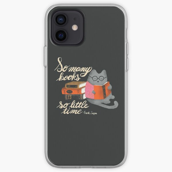 Reading Cat - dark background iPhone Soft Case