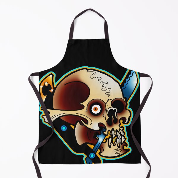 Item preview, Punk Metal Tattoo Skull with Straight Razor designed and sold by Greg Donchatz.