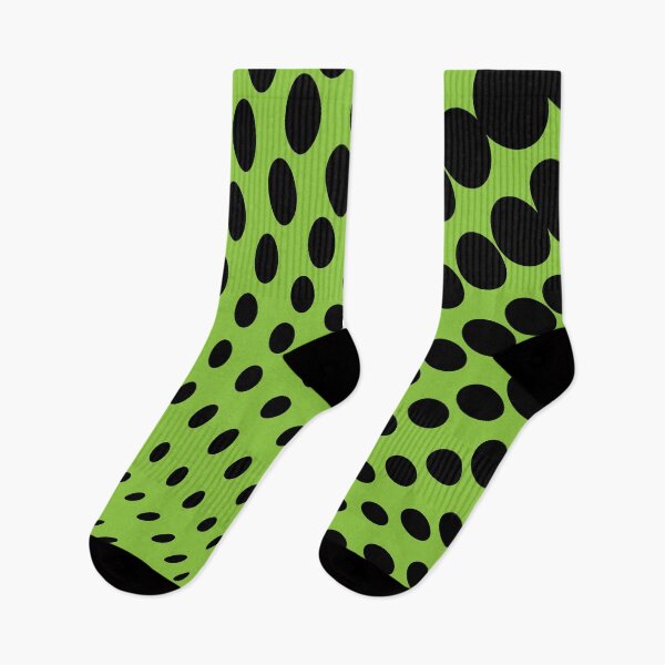 Item preview, Twisted Halftone Polka Dots in Green and Black designed and sold by hobrath.