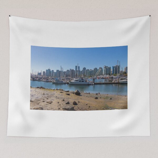 Item preview, The Vancouver skyline across Coal Harbour from the sea wall on Stanley Park designed and sold by SnapTPhotograph.