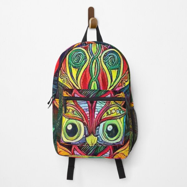Item preview, Vintage Hippy Owl - Psychedelic Colors Abstract Design designed and sold by ittybittyowl.