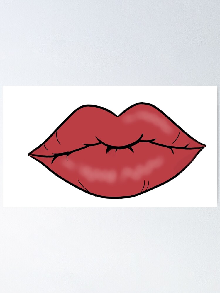 Classic Hot Red Lips Poster By Xayah17 Redbubble