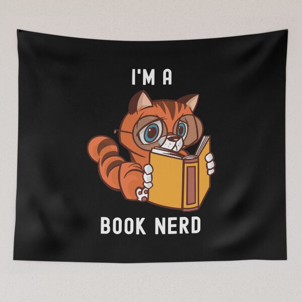 Item preview, I'm A Book Nerd Cat Reading Book designed and sold by OnepixArt.