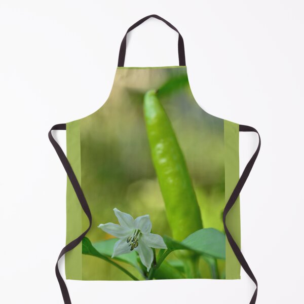 Item preview, Chilli pepper and flower in the urban garden designed and sold by wineandwords.