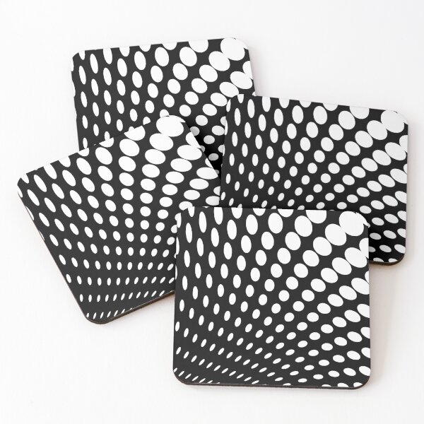 Item preview, Twisted Halftone Polka Dots in Black and White designed and sold by hobrath.