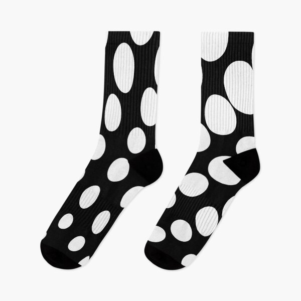 Item preview, Twisted Halftone Polka Dots in Black and White designed and sold by hobrath.