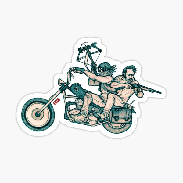TWD_daryl dixon y rick grimes Pegatina