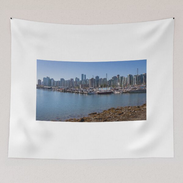 Item preview, Coal Harbour and the Vancouver skyline. at low tide in summer from Stanley Park designed and sold by SnapTPhotograph.