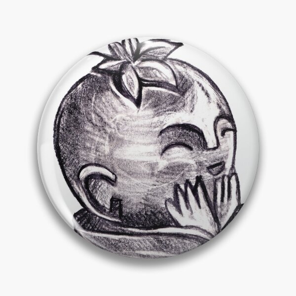 Item preview, Pencil drawing - Happy monk statue  designed and sold by Karolien Kenis.