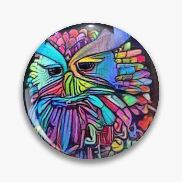Item preview, Retro Hippy Owl - Psychedelic Colors Abstract Design designed and sold by ittybittyowl.