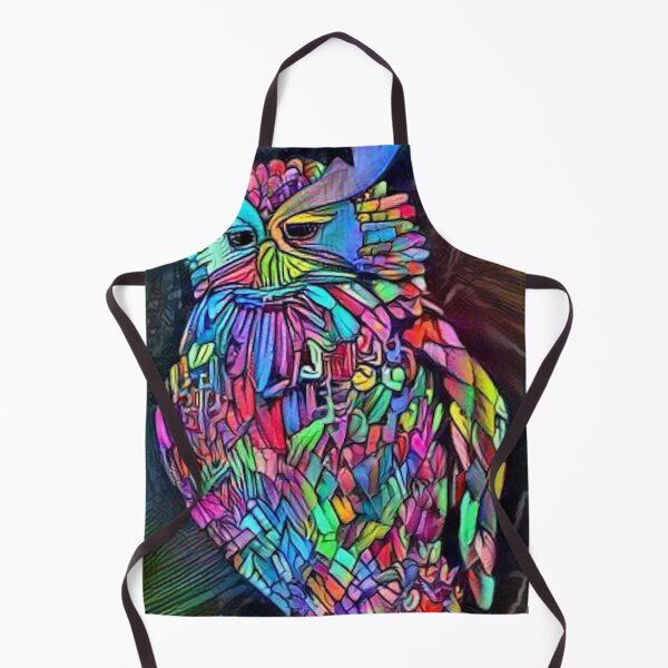 Item preview, Retro Hippy Owl - Psychedelic Colors Abstract Design designed and sold by ittybittyowl.
