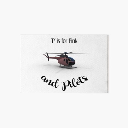 Pink Helicopter Art Board Print