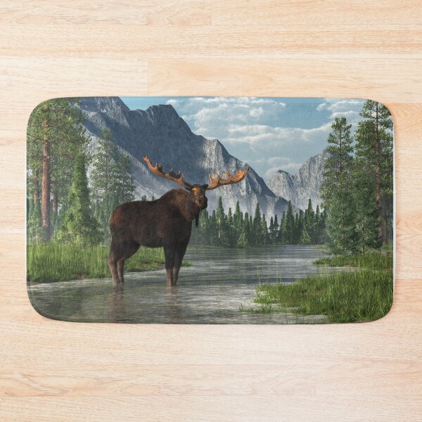 Item preview, Moose in a River designed and sold by Daniel Eskridge.