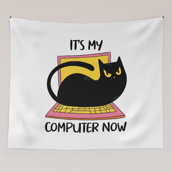 Item preview, It's My Computer Now Cat on Laptop designed and sold by OnepixArt.