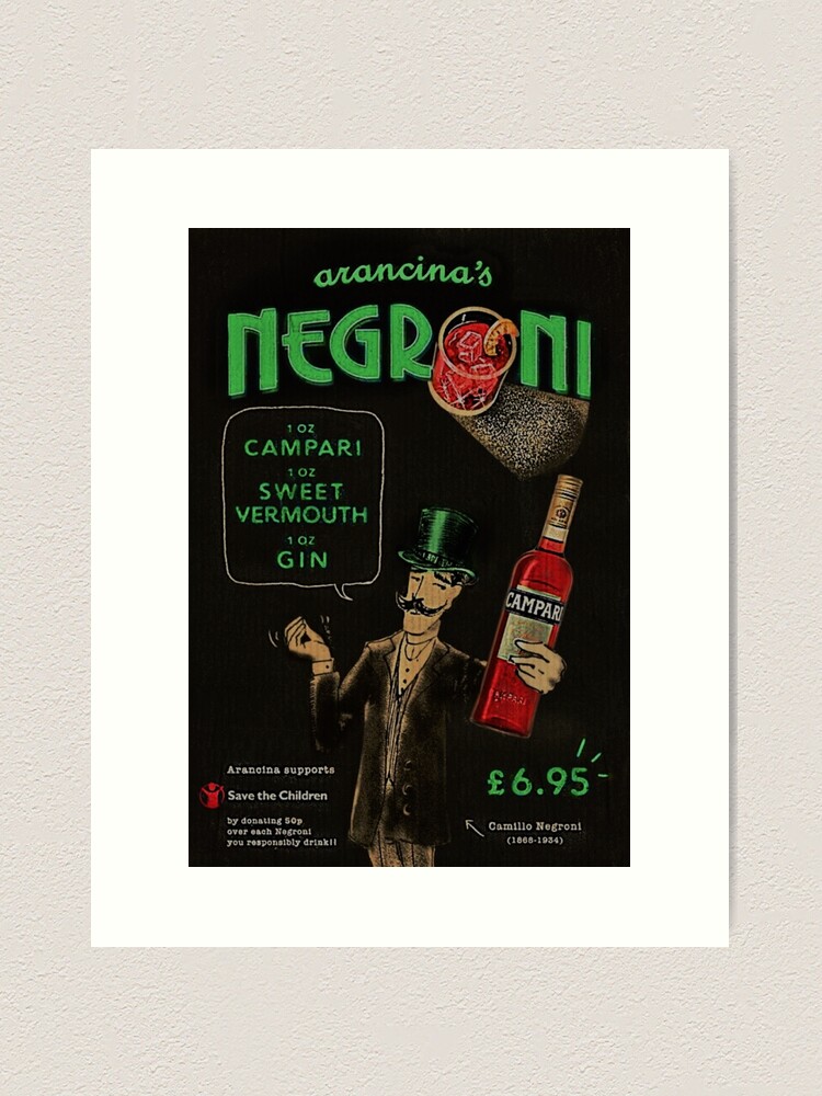 Campari Soda Vintage Print, Food & Drink Wall Art, Alcohol Advertising  Poster 