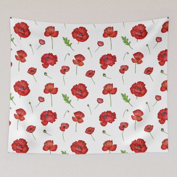 Item preview, Red poppies flower  designed and sold by c-melanie.