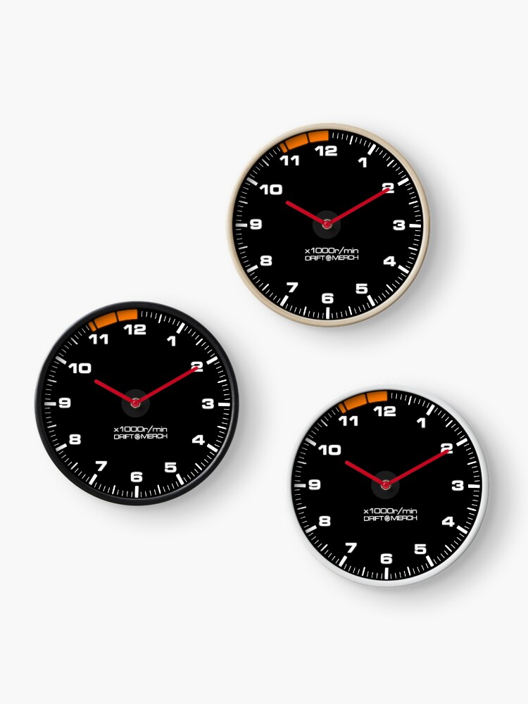Thumbnail 3 of 4, Clock, Motorsport-Inspired Racing Tachometer designed and sold by driftmerch.