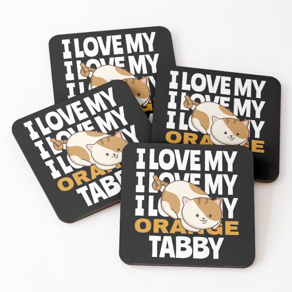 Item preview, I Love my Orange Tabby Cat design  designed and sold by Brat-Cat-Shirts.