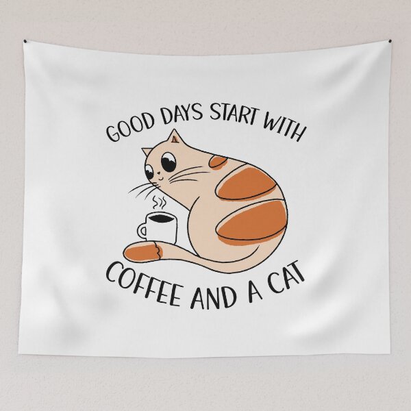 Item preview, Good Days Starts With Coffee And A Cat designed and sold by OnepixArt.