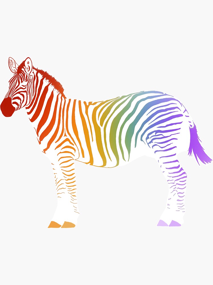 Sticker Rainbow zebra 