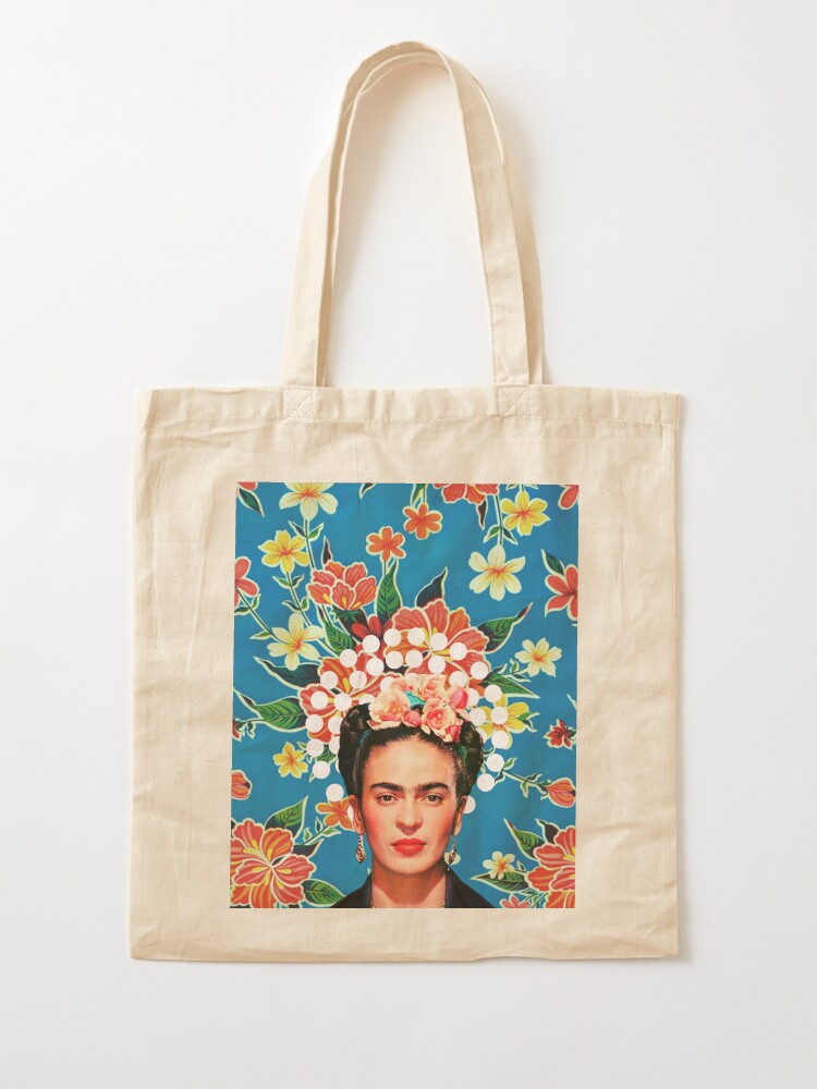 Frida Kahlo Printed Tote Bag - Blue Frida Kahlo Printed Tote Bag - Blue