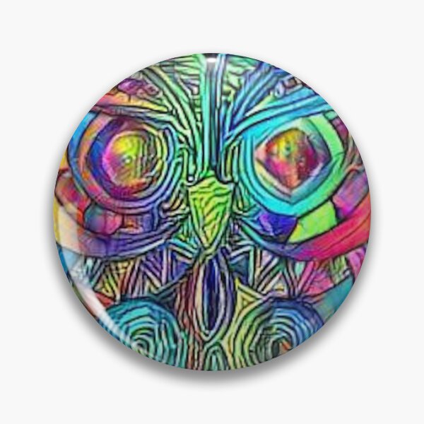Item preview, Vintage Hippy Owl - Psychedelic Pastel Colors Abstract Design designed and sold by ittybittyowl.