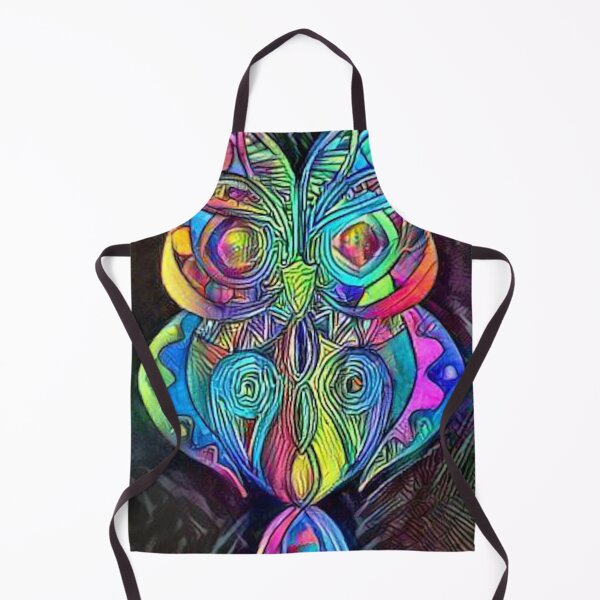 Item preview, Vintage Hippy Owl - Psychedelic Pastel Colors Abstract Design designed and sold by ittybittyowl.