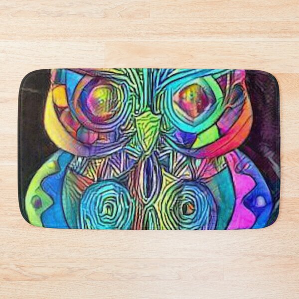 Item preview, Vintage Hippy Owl - Psychedelic Pastel Colors Abstract Design designed and sold by ittybittyowl.