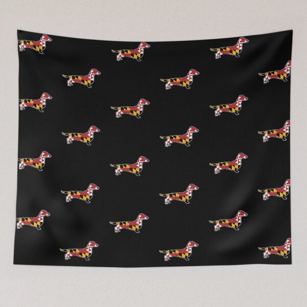 Item preview, Maryland Flag Dachshund Dog designed and sold by MarylandStyle.