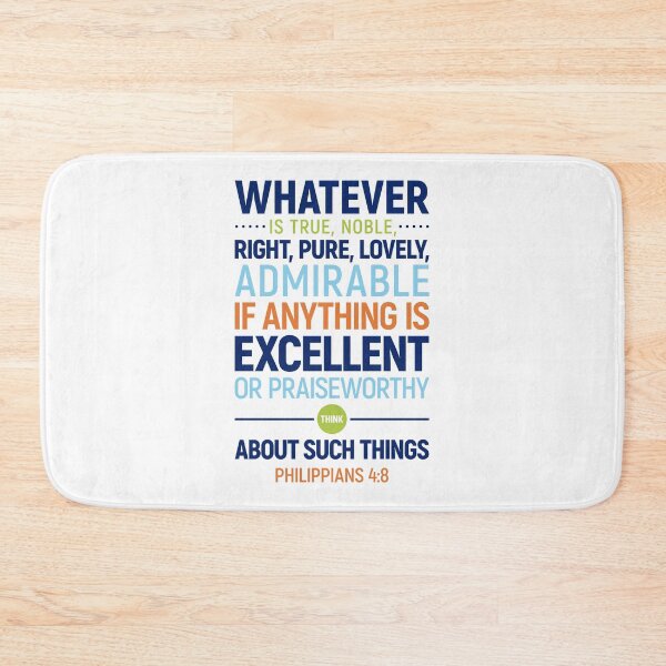 Item preview, Whatever Is True Noble Right Pure Lovely, Philippians 4:8, Bible Verse, Scripture Art designed and sold by aenaonartwork.