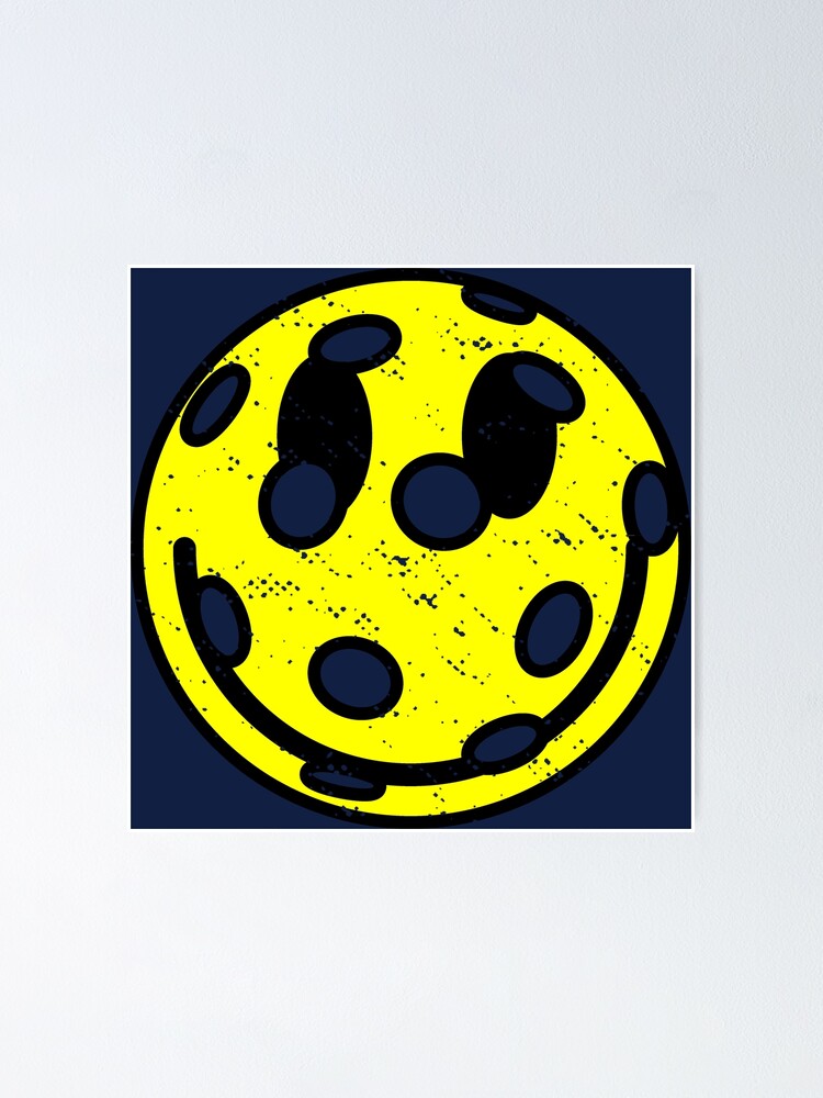 "Pickleball Smiley Face" Poster by d247 Redbubble