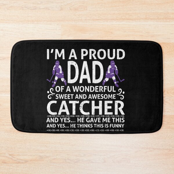 Item preview, i'm a proud dad of a wonderful sweet and awesome catcher ab yes.he gave me this | ice hockey gifts | hockey apparel | hockey goalie | hockey coach | hockey mom | hockey dad | hockey is life designed and sold by buzz1days.