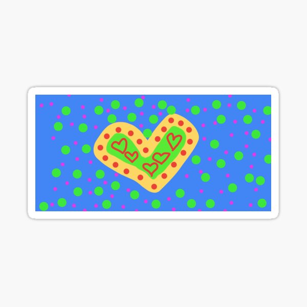 Hearts and dots Sticker