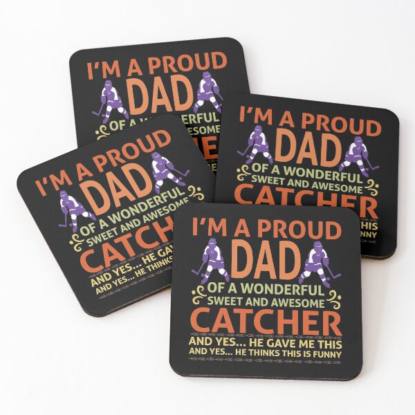 Item preview, i'm a proud dad of a wonderful sweet and awesome catcher ab yes.he gave me this | ice hockey gifts | hockey apparel | hockey goalie | hockey coach | hockey mom | hockey dad | hockey is life designed and sold by buzz1days.