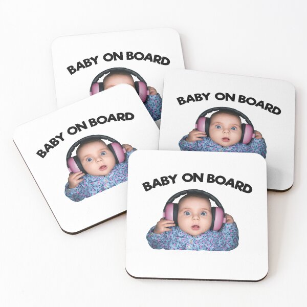 Item preview, Baby on Board Baby, with headphones designed and sold by strengthdesign.