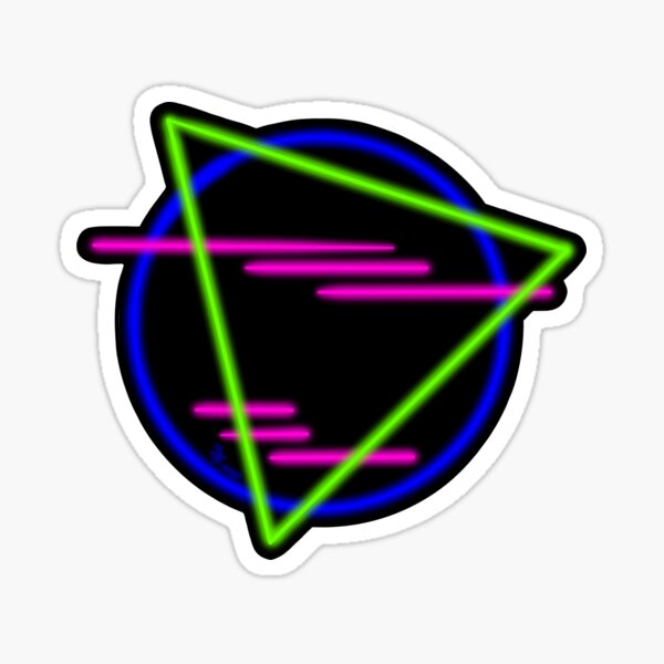 80s Neon Shapes Glossy Sticker