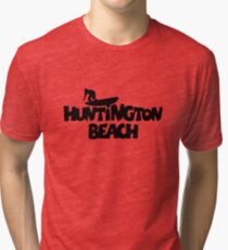 Huntington Beach Surfing Tri-blend T-Shirt