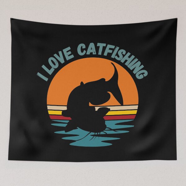 Item preview, I love catfishing, catfish lover fishing gift designed and sold by ds-4.