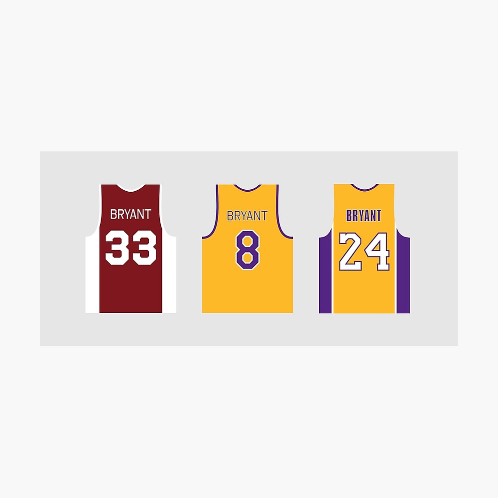 kobe bryant jersey history